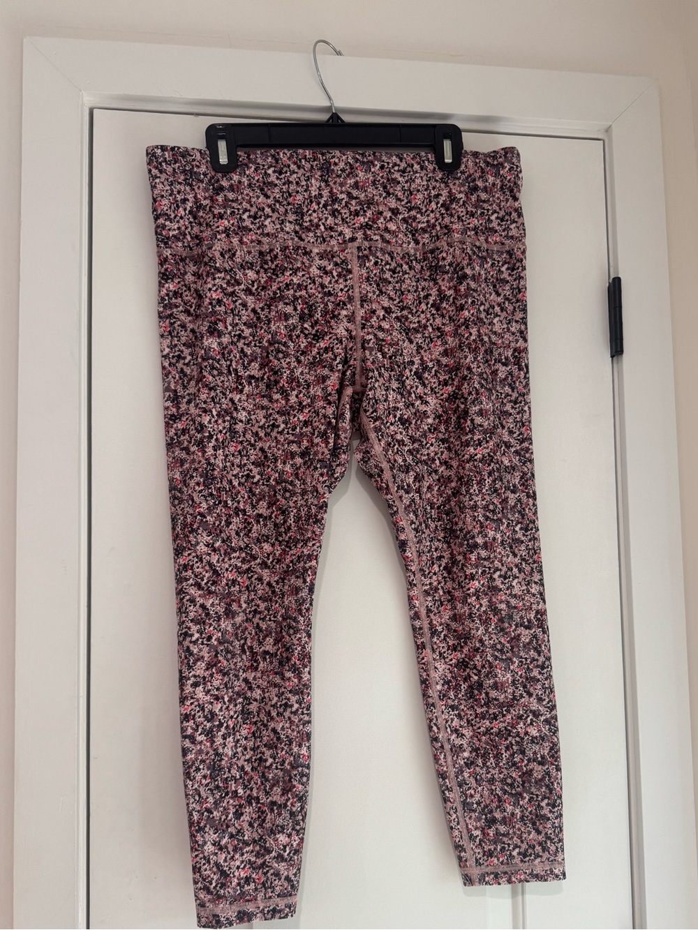 Athleta Pink/Multi Speckled Active Leggings